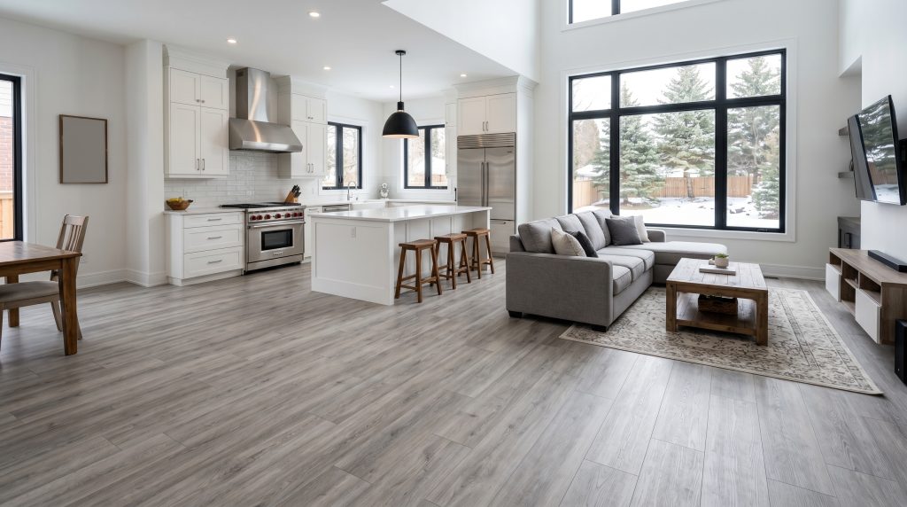 LVP flooring installation in a Waterloo home - Kitchen and Bath Reno Guys