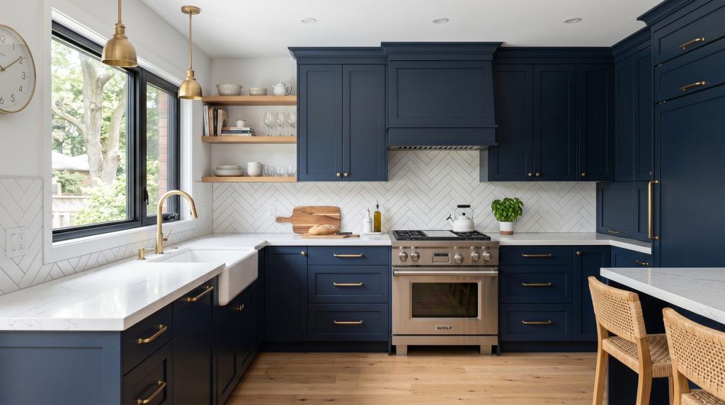Custom kitchen cabinets installed in a Cambridge home - Kitchen and Bath Reno Guys