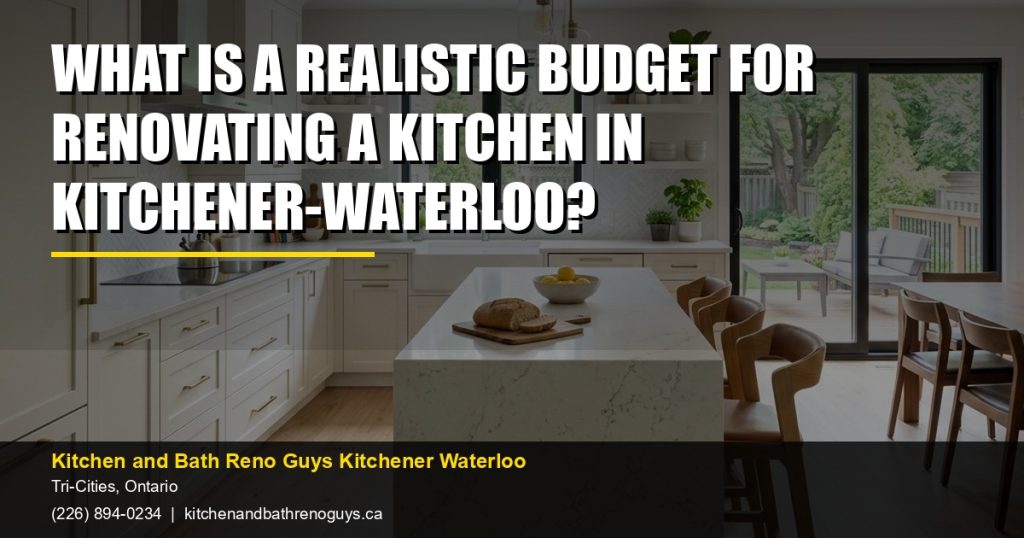 What is a realistic budget for renovating a kitchen in Kitchener-Waterloo? — Kitchen and Bath Reno Guys Kitchener Waterloo. Call (226) 894-0234.